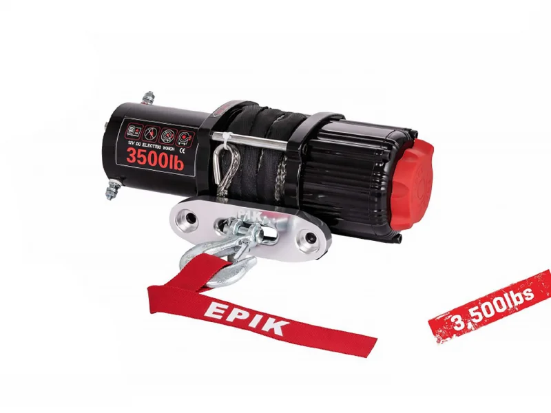 Лебедка Epik UTV3500S 12V Синтетический трос 3500 Lbs