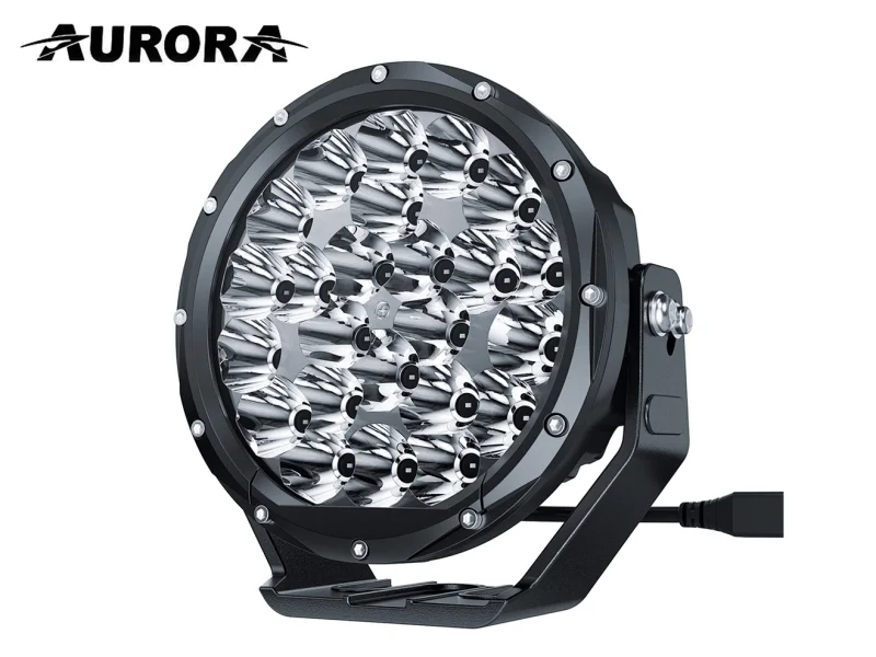 Светодиодная фара Aurora ALO-R5H-CW 24 диода 144 ватт Дальний свет
