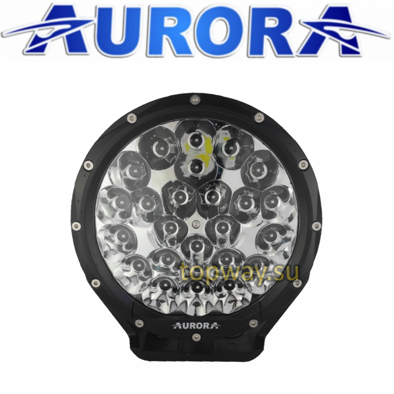 Светодиодная фара Aurora ALO-R5H-CW 24 диода 144 ватт Дальний свет