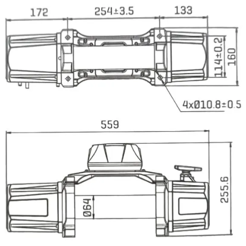 Лебедка Epik PV13.5S 12V Синтетический трос 13500 Lbs 0