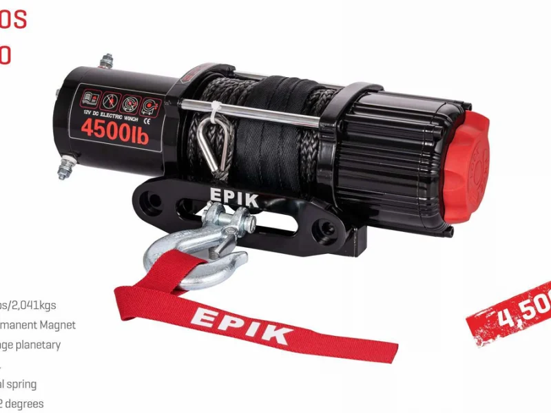 Лебедка Epik UTV4500S 12V Синтетический трос 4500 Lbs 2