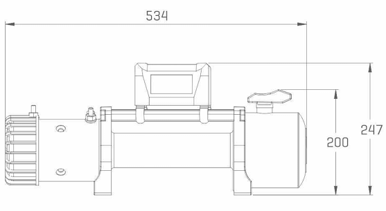 Лебедка Epik STD9.5 12V Синтетический трос 9500 Lbs 0