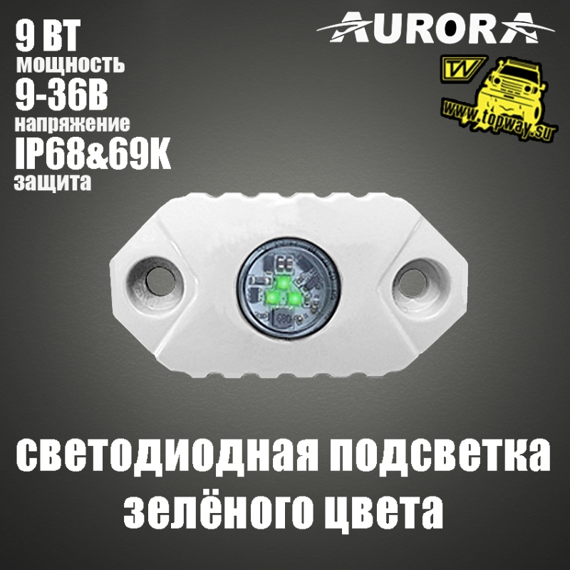 Светодиодная подсветка Aurora зелёный свет 9W ALO-M-Y-2-G 1