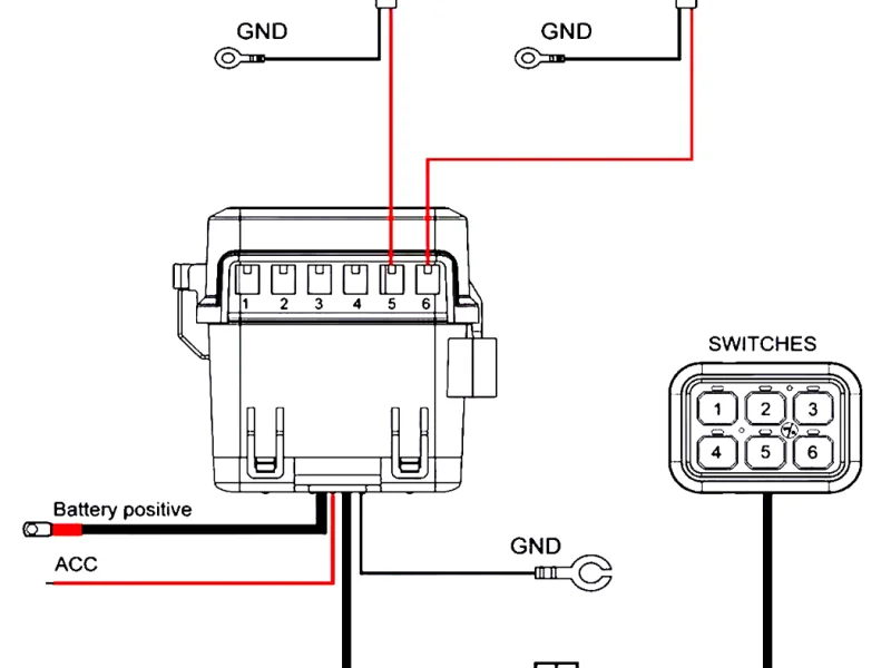 Панель управления AURORA ALO-JC01 6 кнопок 8