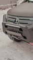 Бампер силовой передний Mitsubishi Pajero Sport 2021+ защитная дуга, под фары 2" и балку 20" 3