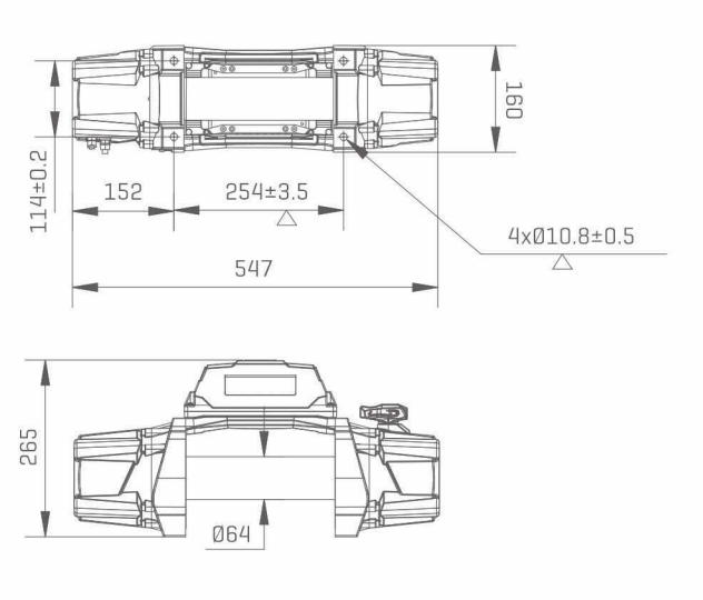 Лебёдка EPIK XBV-13.5S синтетический трос 0