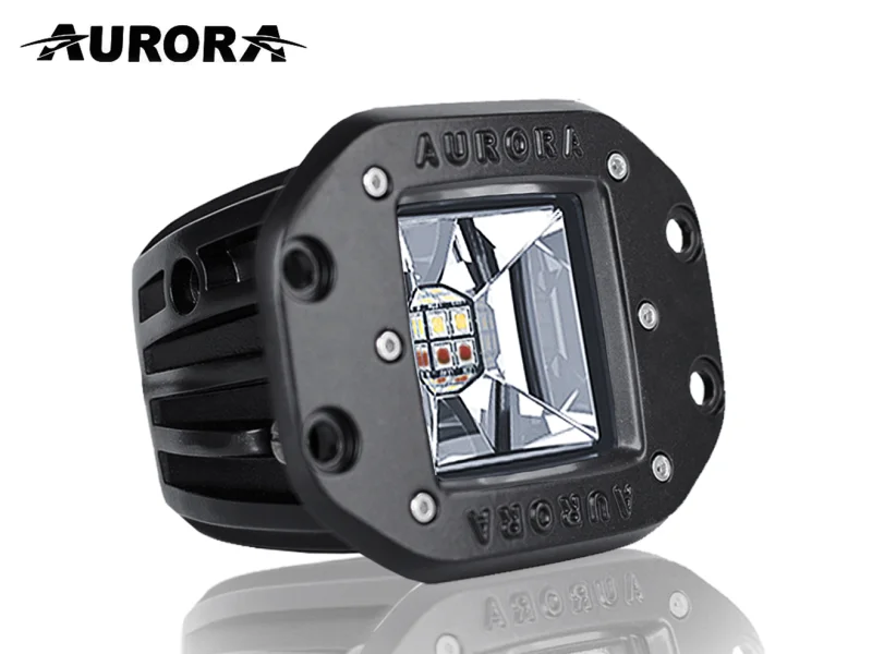 Светодиодная фара Aurora панорамного белого и красного света. ALO-E-2-E12KR Врезная