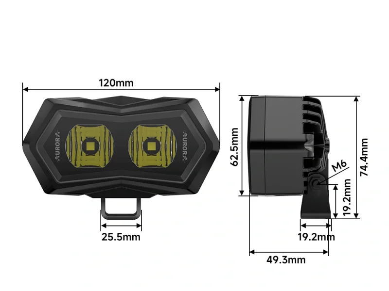 Светодиодная фара AURORA 40W ALO-P-L-4-P31T7-AW 5