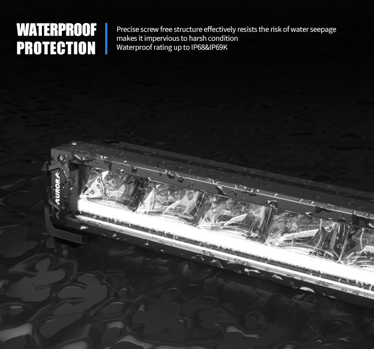 Светодиодная балка Aurora ALO-P-S10-10-R13Y-AW, 75W, комбинированный свет, ДХО белый/янтарь 1