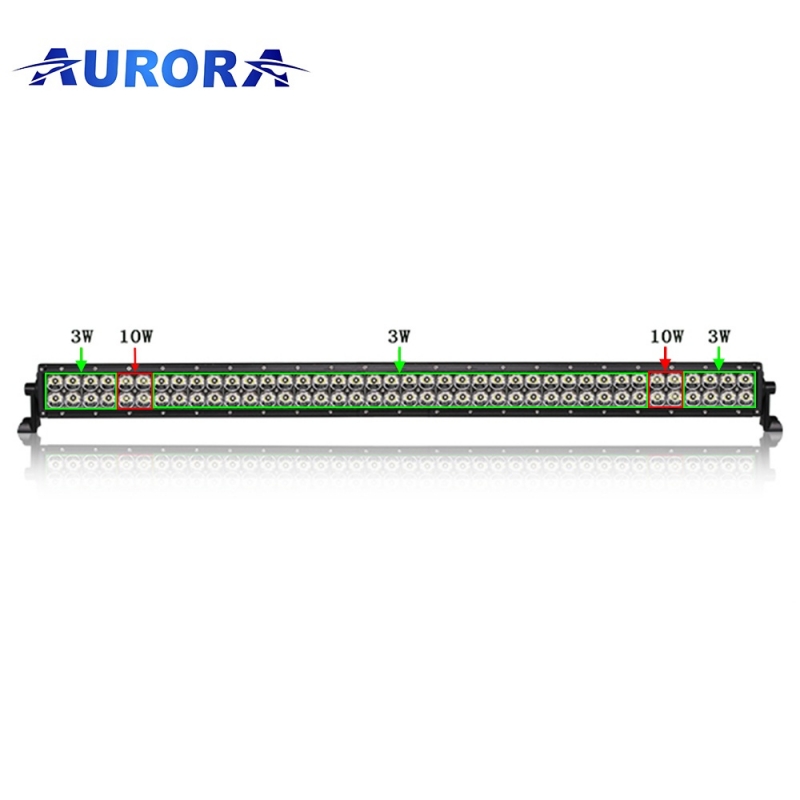 Светодиодная балка Aurora 80 диодов, 296 w, двухрядная, гибридная. ALO-40-P4BT