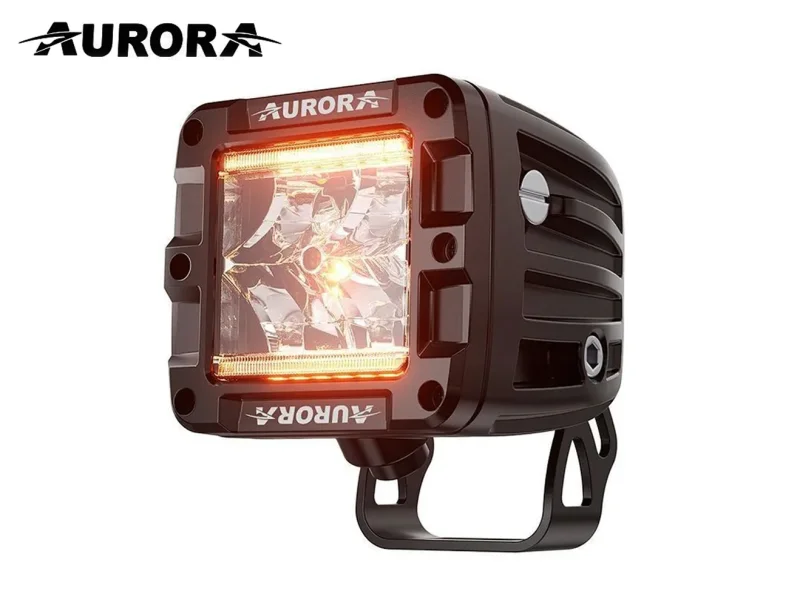 Фара ближнего света AURORA ALO-R9T3-AW-A ДХО беый/янтарный