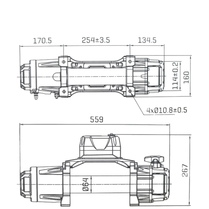 Двух-скоростная лебедка Epik RS13.0S 12V Синтетический трос 13000 Lbs 0